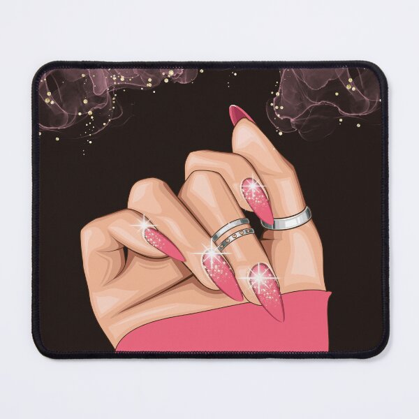 Item preview, Nail art, acrylic nail, nail salon, press on nails, hot pink nails, nail polish, acrylic nails designed and sold by quotefactory.