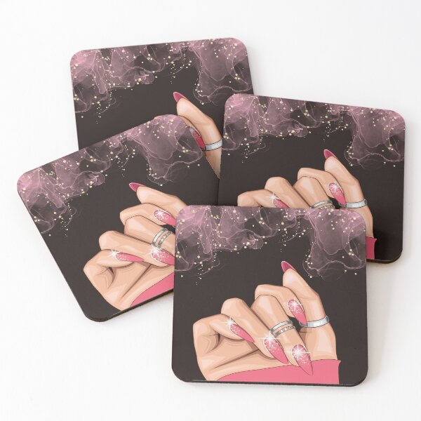 Item preview, Nail art, acrylic nail, nail salon, press on nails, hot pink  nails, nail polish, acrylic nails designed and sold by quotefactory.