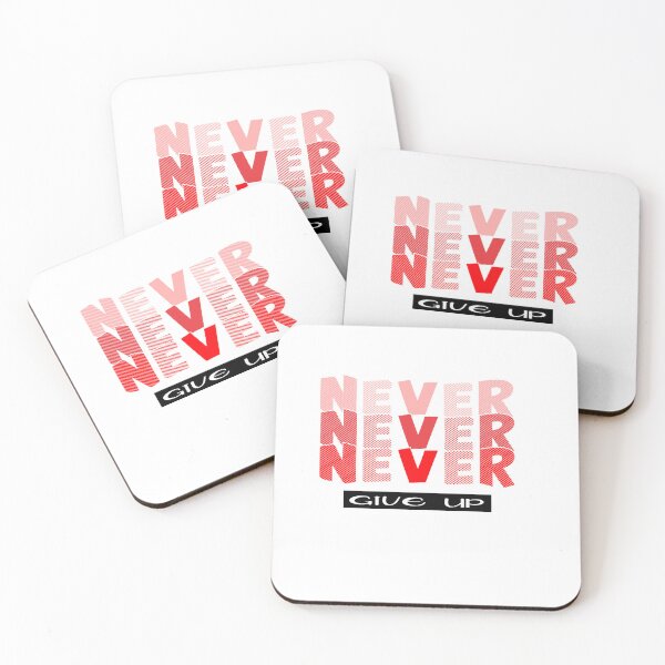 Item preview, Red NEVER give Up- Christian Quote designed and sold by Dailywalker22.