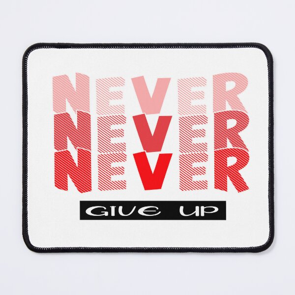 Item preview, Red NEVER give Up- Christian Quote designed and sold by Dailywalker22.