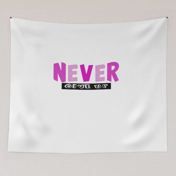 Item preview, Purple NEVER give Up- Christian Quote  designed and sold by Dailywalker22.