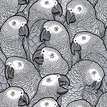 Artwork thumbnail, African Grey Parrots by MaratusFunk
