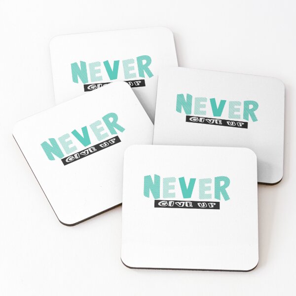 Item preview, Teal NEVER give Up- Christian Quote  designed and sold by Dailywalker22.