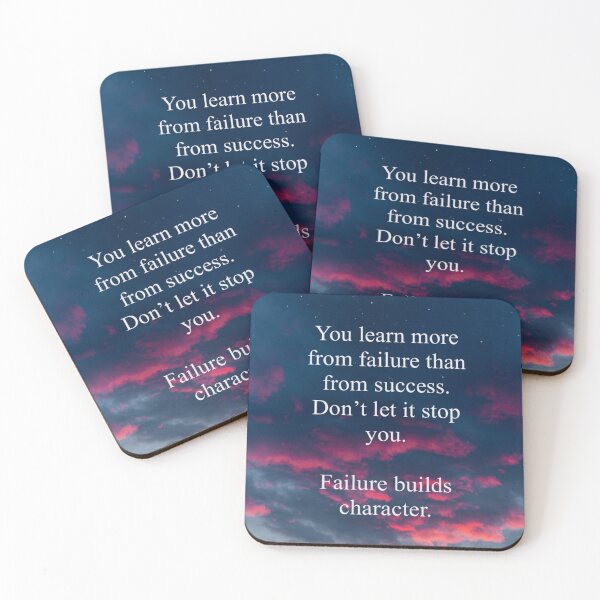 Item preview, You learn more from failure than from success. Don’t let it stop you. Failure builds character. designed and sold by Packagedstore.