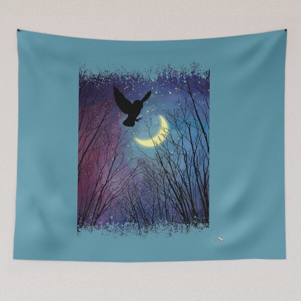 Item preview, Owl & Moon Shirt Night Sky with Stars designed and sold by KenvilMarin.