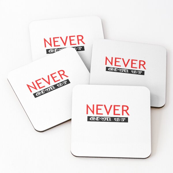 Item preview, Red NEVER give Up- Christian Quote designed and sold by Dailywalker22.