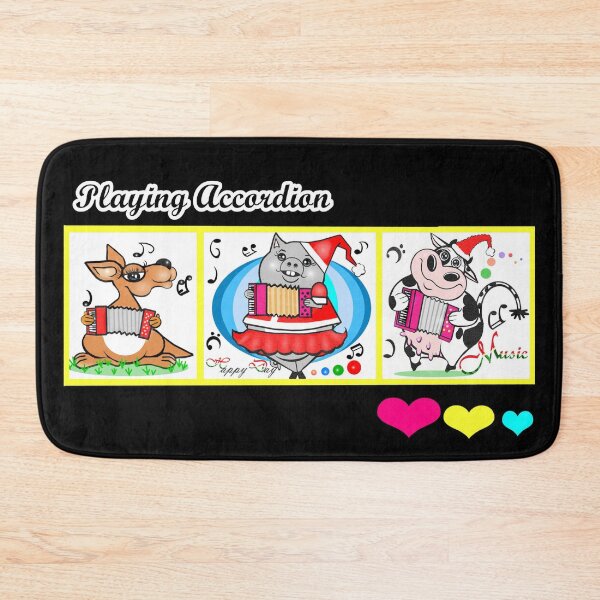 Item preview, Cute animals - Playing accordion - Kangaroo, pig and cow  designed and sold by Shirley cute art .