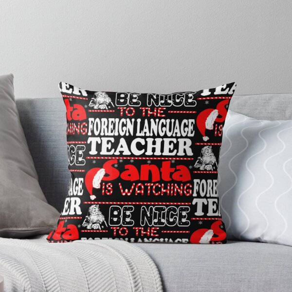 Item preview, Be Nice To Foreign Language Teacher Santa Watching  designed and sold by aryagiri.