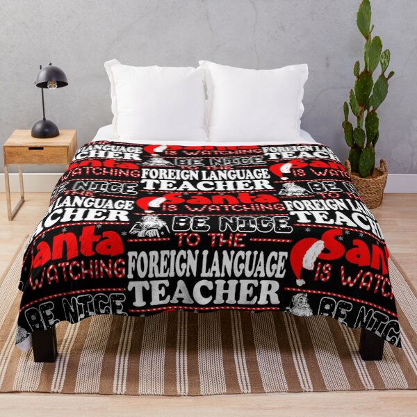Item preview, Be Nice To Foreign Language Teacher Santa Watching  designed and sold by aryagiri.