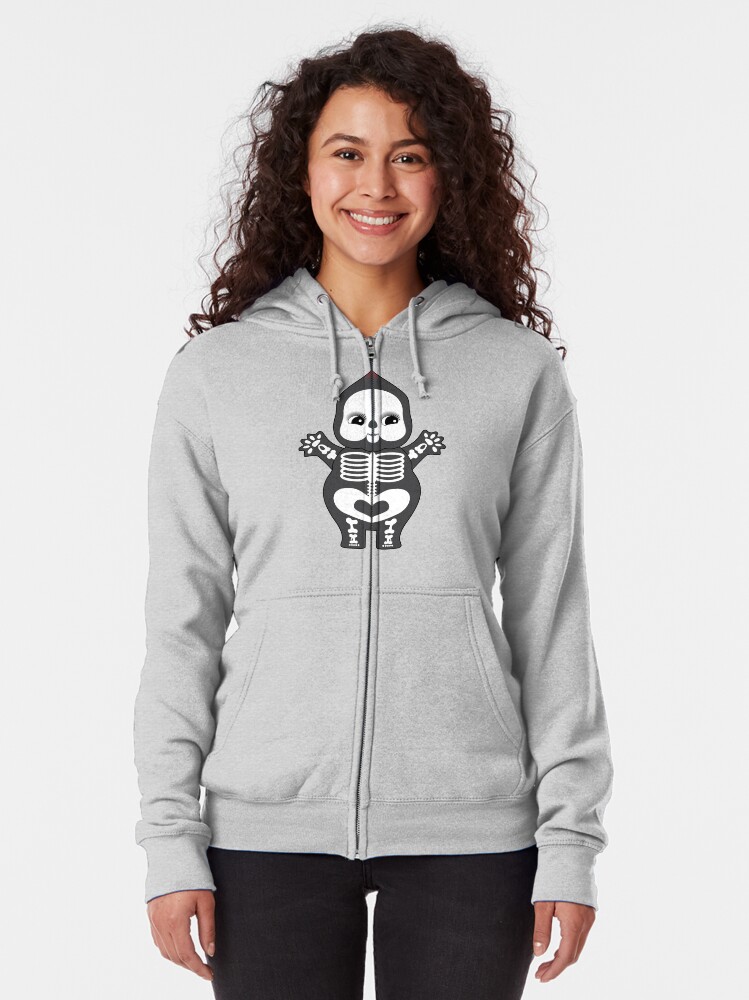 Download "Chubby Skeleton Kewpie" Zipped Hoodie by definatalie ...