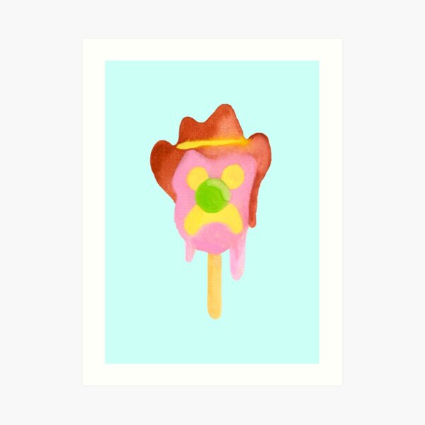 Bubble O Bill (Green Nose) - Blue Art Print