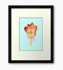 Bubble O Bill (Green Nose) - Blue Framed Print