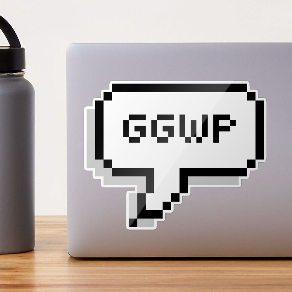 #ggwp - online gaming shortcuts Sticker