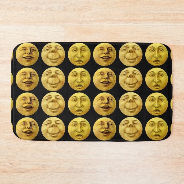 Item preview, Funny Retro Vintage Sun Moon Faces Oldschool Emoji Seamless Repetitive Pattern designed and sold by marie-inks.