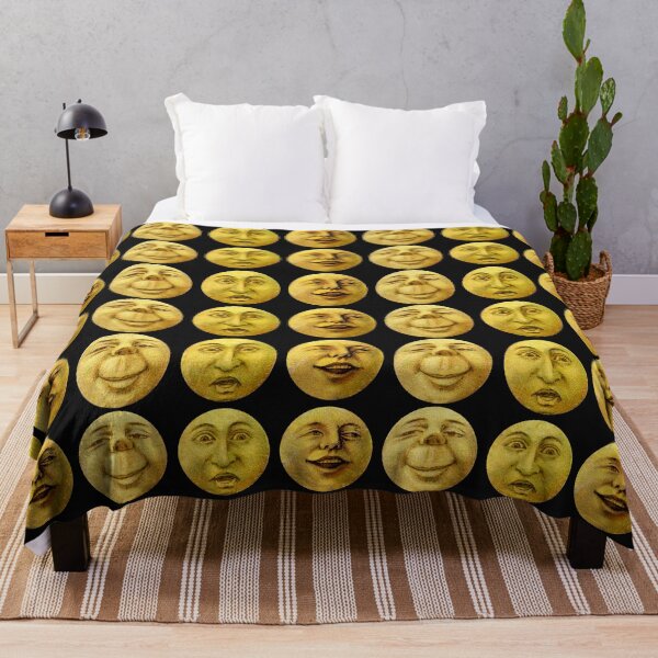 Item preview, Funny Retro Vintage Sun Moon Faces Oldschool Emoji Seamless Repetitive Pattern designed and sold by marie-inks.