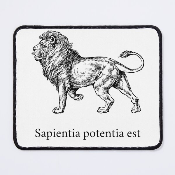 Item preview, Sapienta potentia est - Wisdom is power - Lion designed and sold by NiftyTees.
