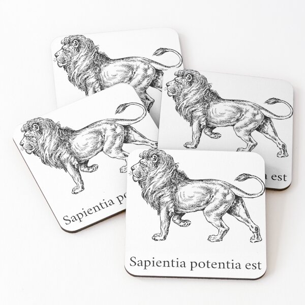 Item preview, Sapienta potentia est - Wisdom is power - Lion designed and sold by NiftyTees.