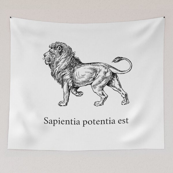 Item preview, Sapienta potentia est - Wisdom is power - Lion designed and sold by NiftyTees.