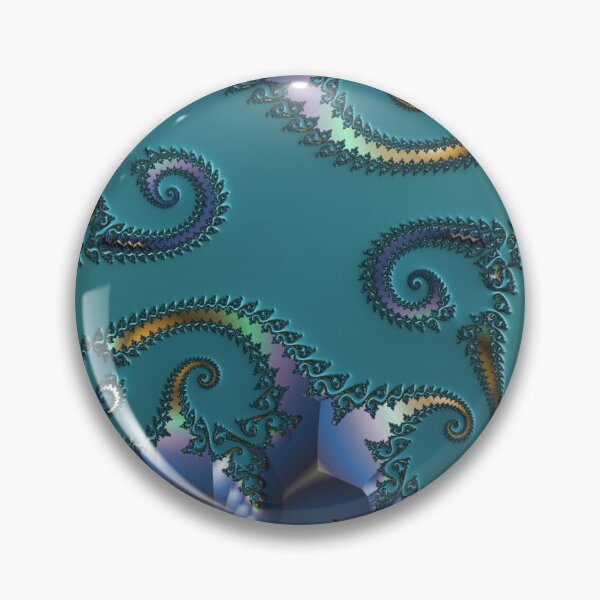 Item preview, Arte fractal verde azulado | Fractal elegante | Arte geométrico | Fractales con clase designed and sold by JillyJ05.