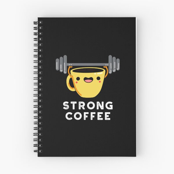 Item preview, Strong Coffee Funny Food Puns (Dark BG) designed and sold by punnybone.