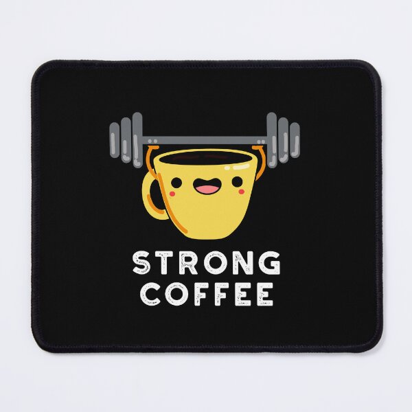 Item preview, Strong Coffee Funny Food Puns (Dark BG) designed and sold by punnybone.