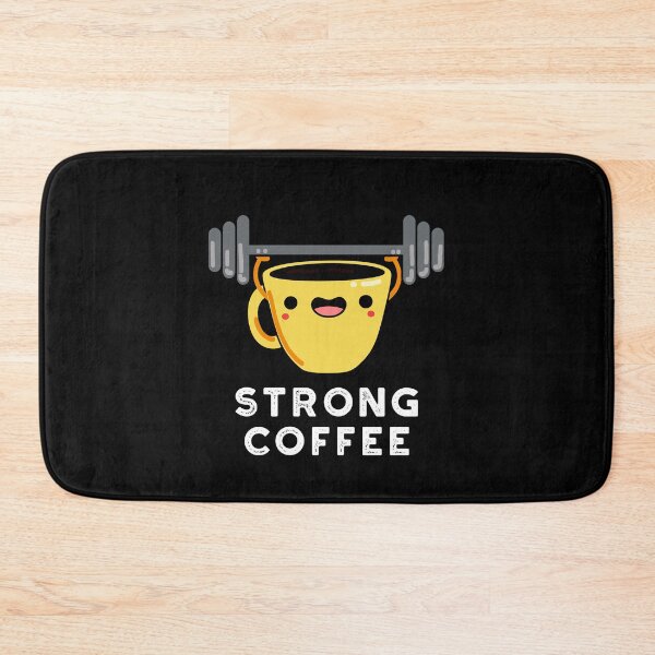 Item preview, Strong Coffee Funny Food Puns (Dark BG) designed and sold by punnybone.