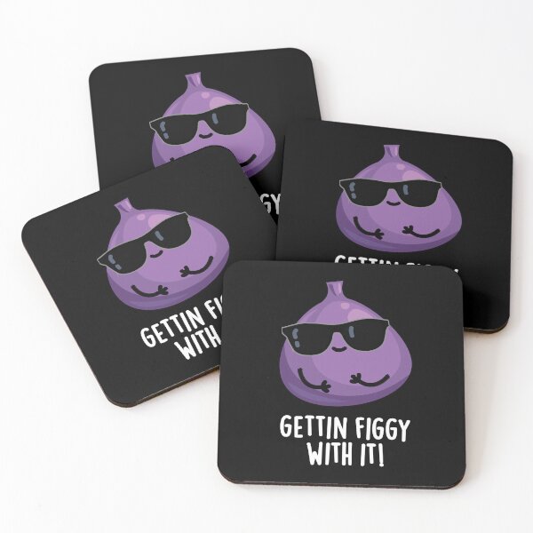 Item preview, Getting Figgy With It Funny Fig Puns (Dark BG) designed and sold by punnybone.