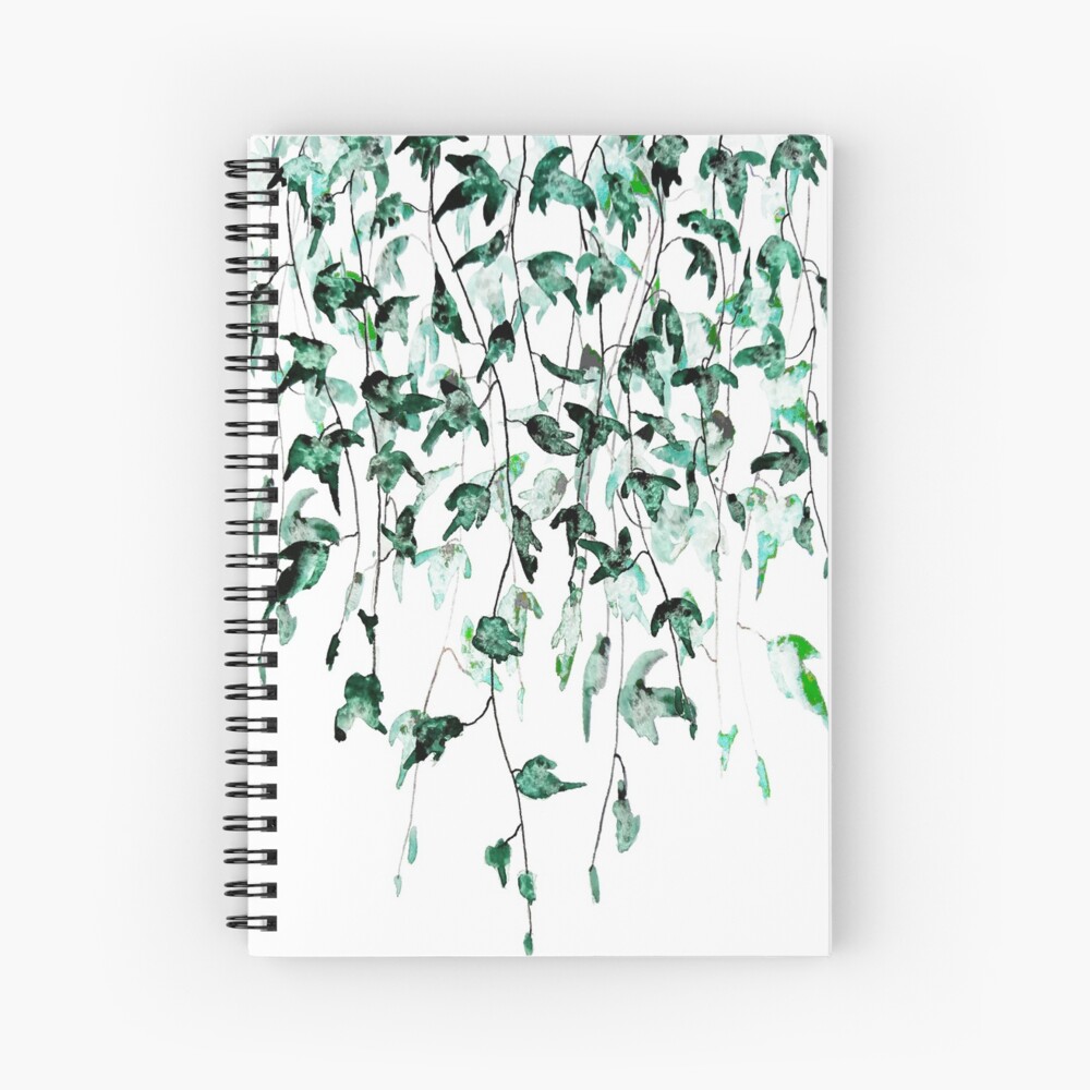 Ivy on the wall watercolor Spiral Notebook