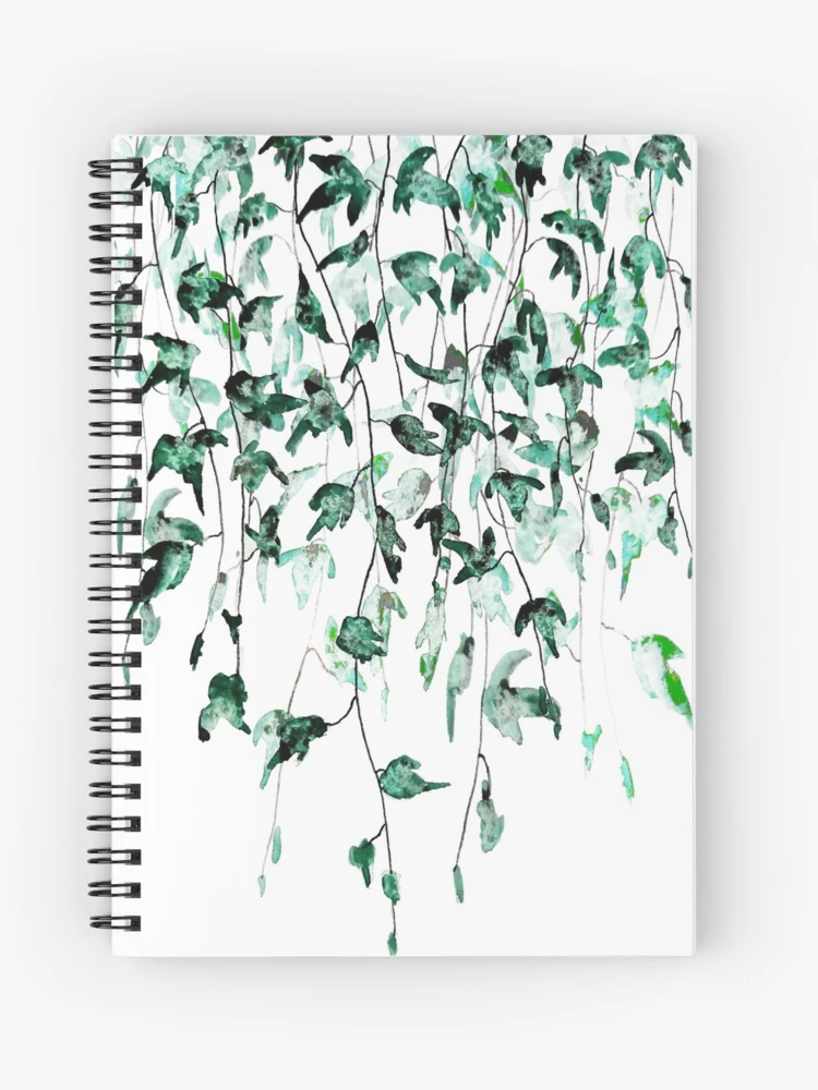 Notizbuch for Sale mit "handgemaltes Efeu an der Wand Aquarell" von  ColorandColor | Redbubble