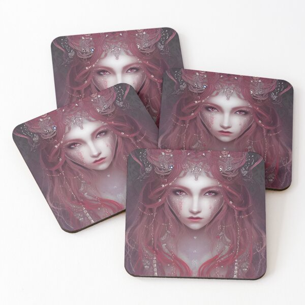 Aperçu de l'œuvre La Sorcière Rubis - Portrait - AI Art créée et vendue par Lola Mystique Boutique.