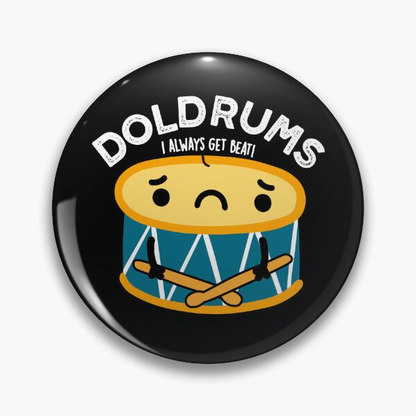 Item preview, Doldrums Sad Drum Funny Drummer Puns (Dark BG) designed and sold by punnybone.