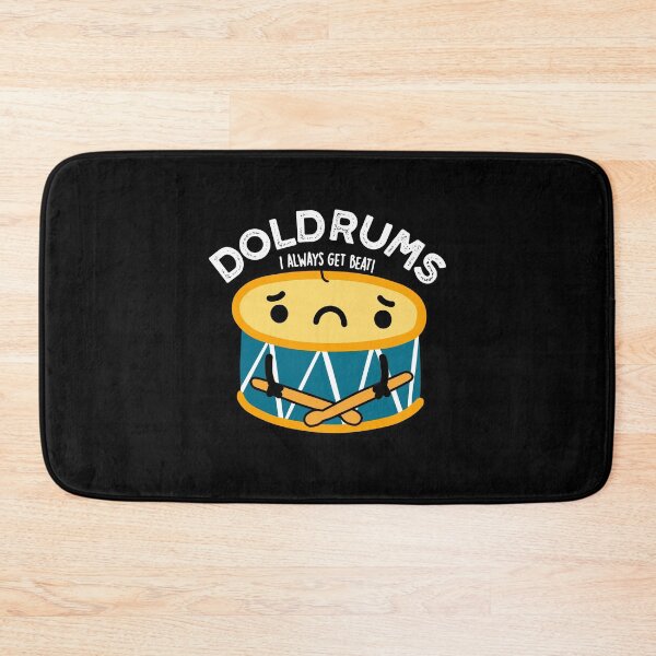 Item preview, Doldrums Sad Drum Funny Drummer Puns (Dark BG) designed and sold by punnybone.