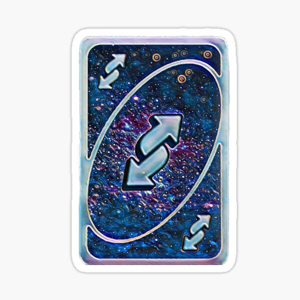 Uno Reverse Card Blue Sticker for Sale by YourLilMaymi