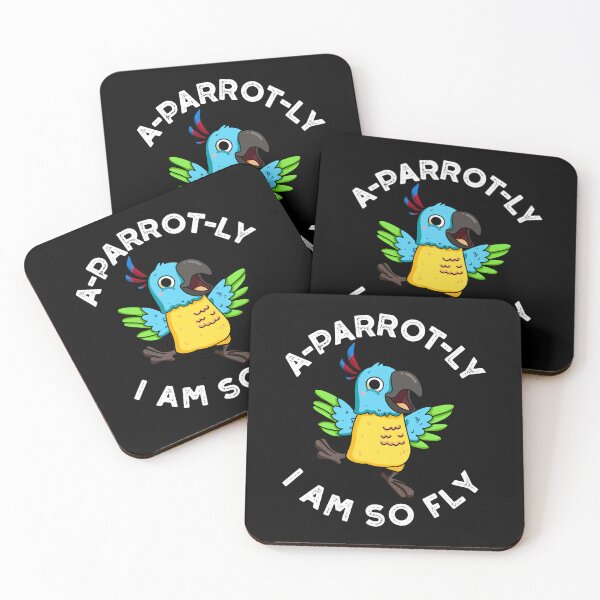 Item preview, A-parrot-ly I Am So Fly Funny Parrot Puns (Dark BG) designed and sold by punnybone.