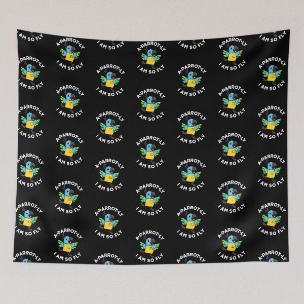 Item preview, A-parrot-ly I Am So Fly Funny Parrot Puns (Dark BG) designed and sold by punnybone.