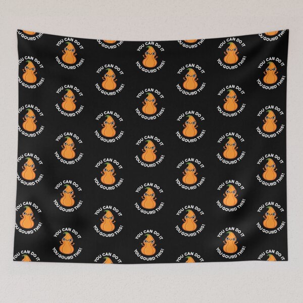Item preview, You Can Do It You Gourd This Funny Veggie Puns (Dark BG) designed and sold by punnybone.
