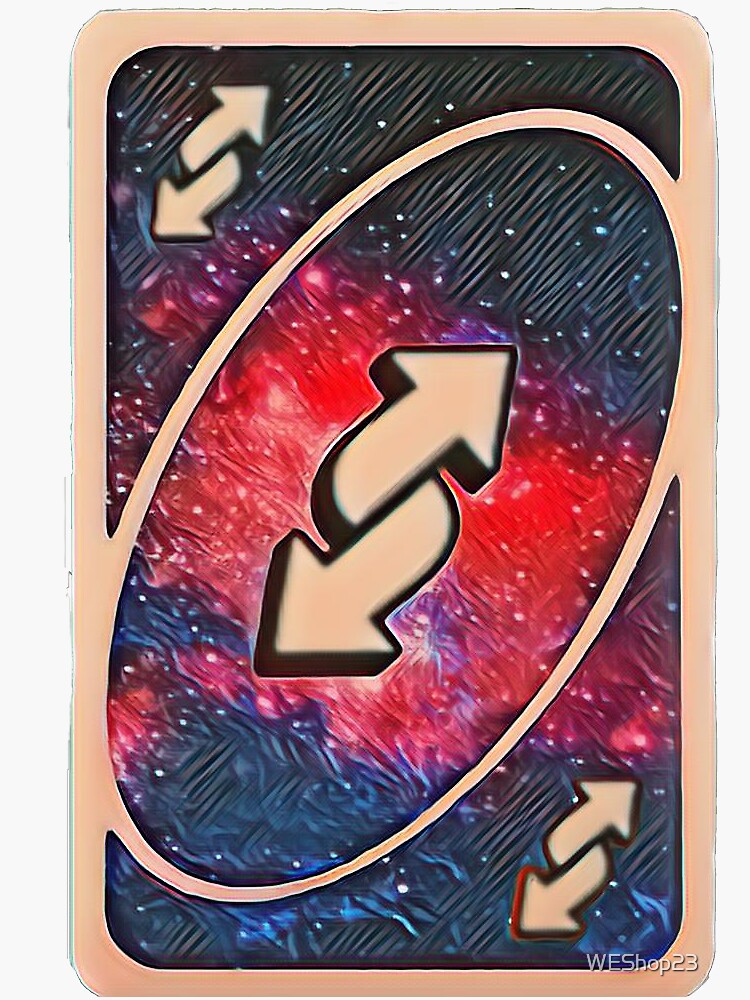 Red Uno Reverse Card Sticker for Sale by SnotDesigns