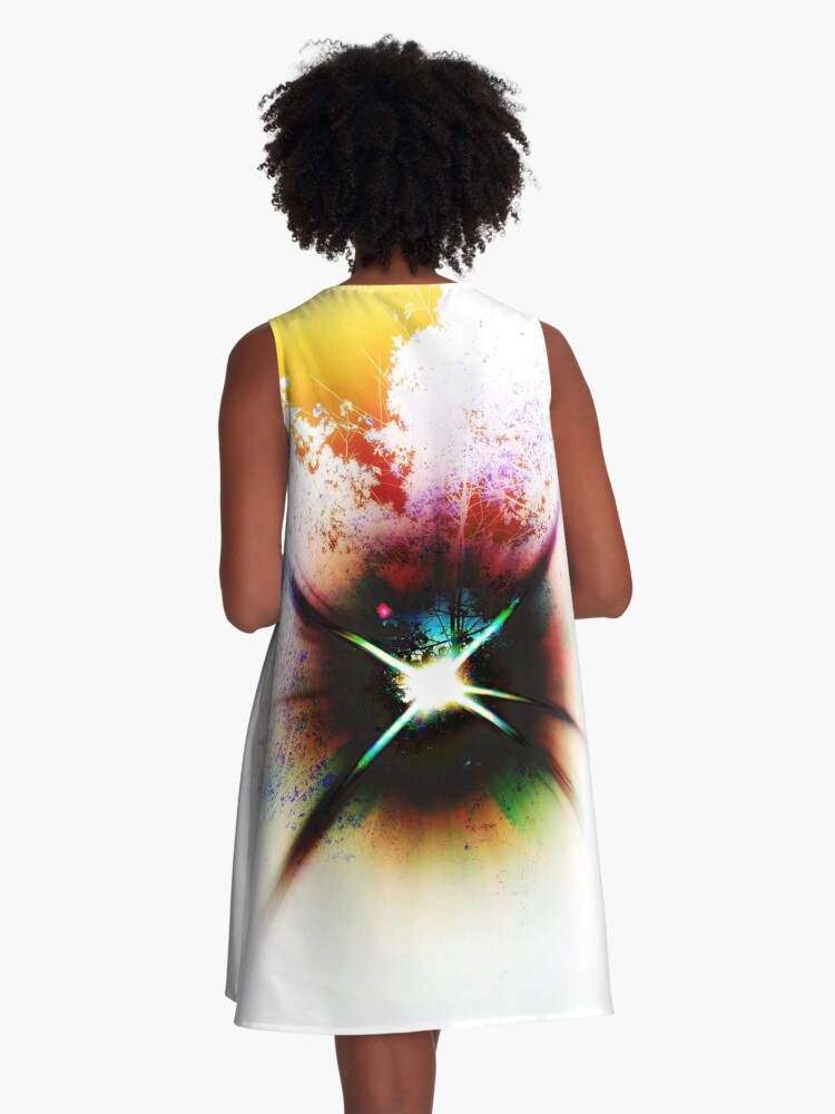 Thumbnail 3 of 4, A-Line Dress, The Forest Starburst designed and sold by kinkatstyle.