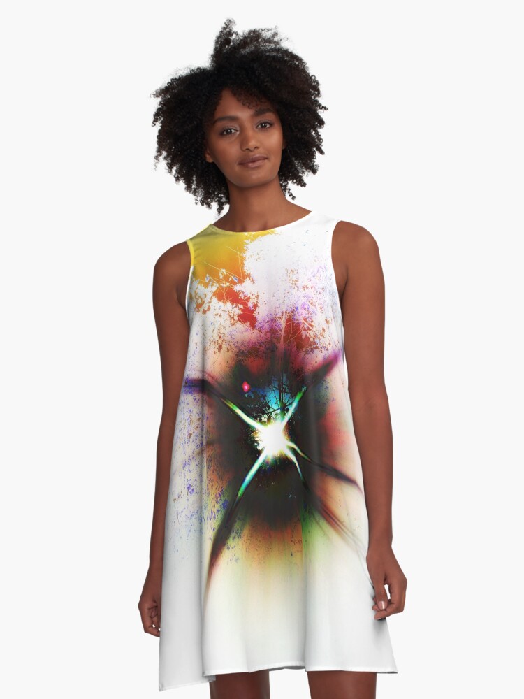 Thumbnail 1 of 4, A-Line Dress, The Forest Starburst designed and sold by kinkatstyle.