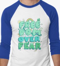 Freedom Over Fear Men's Baseball ¾ T-Shirt