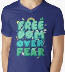 Freedom Over Fear Men's V-Neck T-Shirt