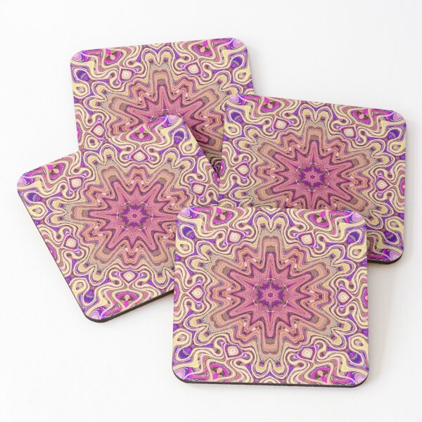 Item preview, Boho Vibes Kaleidoscope Abstract Maximalist Style Hippie Colors Mix of Lilac Violet Mauve Cream 6 of 16 designed and sold by Beachy.