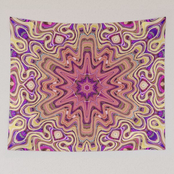 Item preview, Boho Vibes Kaleidoscope Abstract Maximalist Style Hippie Colors Mix of Lilac Violet Mauve Cream 6 of 16 designed and sold by Beachy.