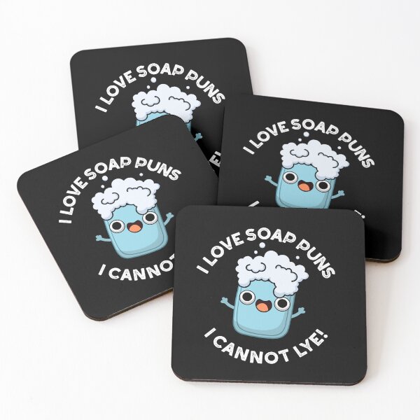 Item preview, I Love Soap Puns I Cannot Lye Funny Puns (Dark BG) designed and sold by punnybone.