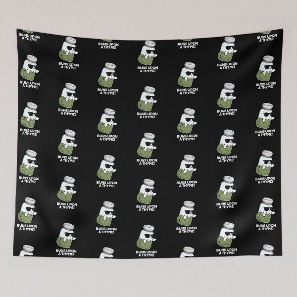 Item preview, Buns Upon A Thyme Funny Herb Puns (Dark BG) designed and sold by punnybone.