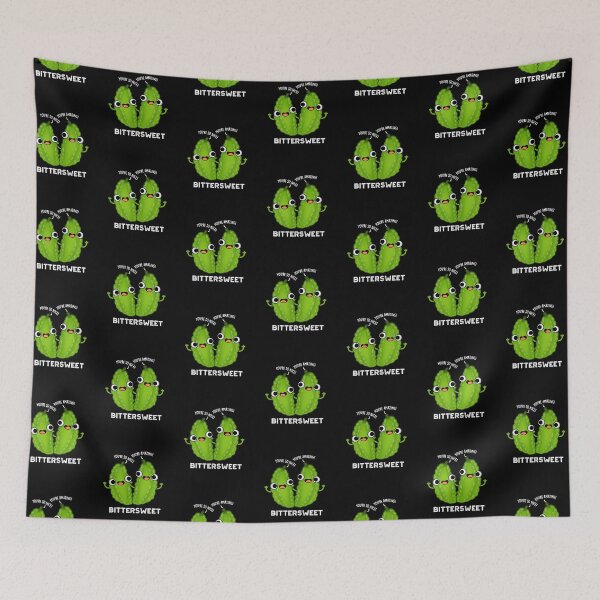 Item preview, Bittersweet Funny Bitter Gourd Puns (Dark BG) designed and sold by punnybone.