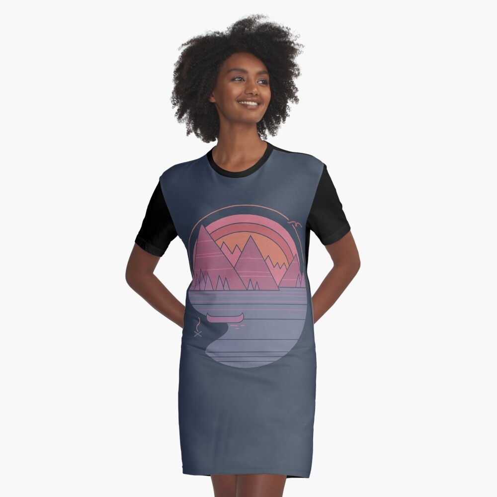 Item preview, Graphic T-Shirt Dress designed and sold by thepapercrane.