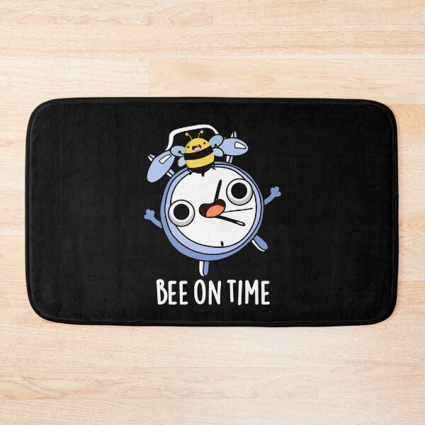 Item preview, Bee On Time Funny Bug Clock Puns (Dark BG) designed and sold by punnybone.