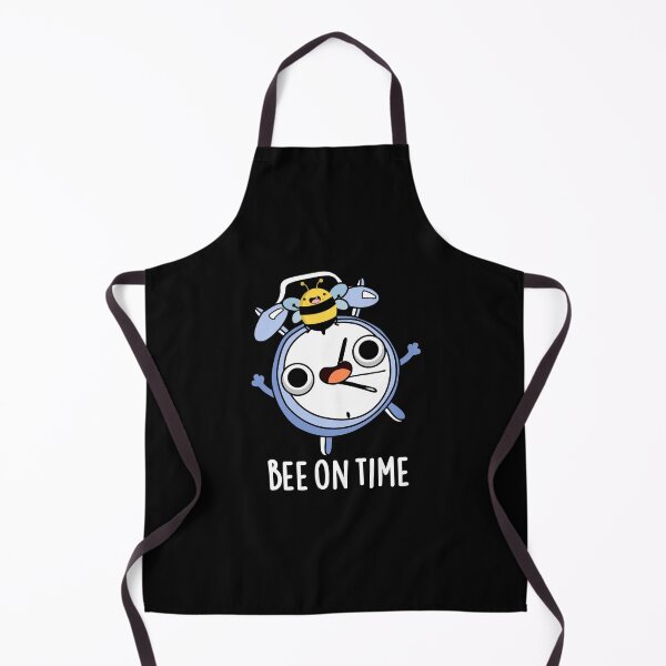 Item preview, Bee On Time Funny Bug Clock Puns (Dark BG) designed and sold by punnybone.