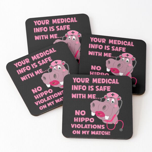 Item preview, Your Medical Info Is Safe With Me HIPAA HIPPA HIPPO Pink Nurse Sarcasm designed and sold by FlorenciaBliss.